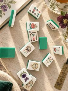 Nuevas Fichas de Mahjong Americanas Originales de Lujo con Diseño de Mariposas, Acrílicas de 2 Capas, Ecológicas, en Stock - Product Image 2