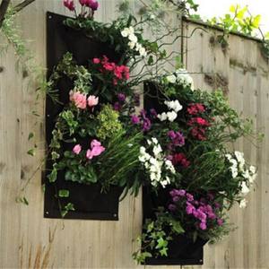 Bac de jardinage Vertical en feutre, 7 poches, récipients de fleurs <span class=keywords><strong>suspendus</strong></span>, pour jardinage, terrain vert - Product Image 2