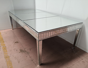 <span class=keywords><strong>Mesa</strong></span> de <span class=keywords><strong>Comedor</strong></span> Grande Moderna con Diseño de <span class=keywords><strong>Mosaico</strong></span> y Espejo para Eventos, Bodas y Hogar - Product Image 5