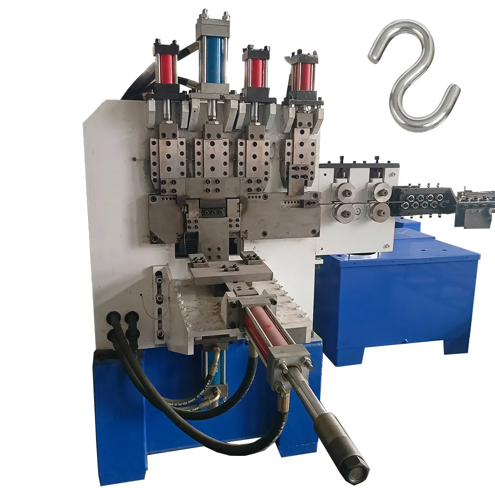 自動CNC SフックDリング鋼線バックル曲げ機