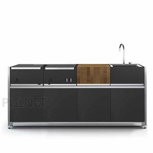 Planet cocina industrial al aire libre con fregadero y parrilla gabinete de cocina de aluminio - Product Image 5