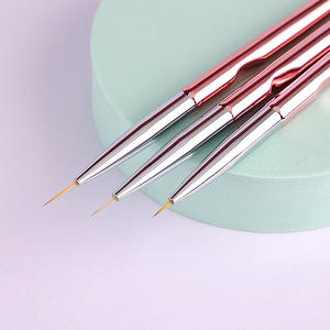 Набор из 3 металлических ручек для нейл-арта с алюминиевым корпусом и ручкой из розового золота для рисования линий и цветов - Product Image 4