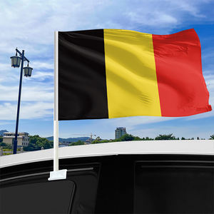 Produits de haute qualité personnalisés 12*18 pouces 100% polyester drapeau de voiture coupe-vent solide et durable drapeau de fenêtre de voiture belge personnalisé - Product Image 2