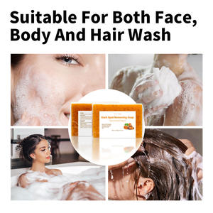 Grosir perawatan kulit organik alami Anti jerawat pemutih pencerah titik hitam nikotinamida asam Kojic sabun kunyit - Product Image 6