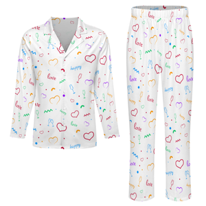 Set piyama 2 potong untuk wanita, piyama musim dingin uniseks berkualitas tinggi, Set pakaian tidur Hari Valentine untuk pria dan wanita - Product Image 6