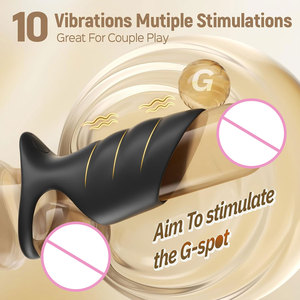 AITT <strong>Custom</strong> Silicone <strong>Penis</strong> Rings 10 Frequency Vibration Lock Ring for Men's Trainer Powerful Vibrating Cock Ring - Product Image 2