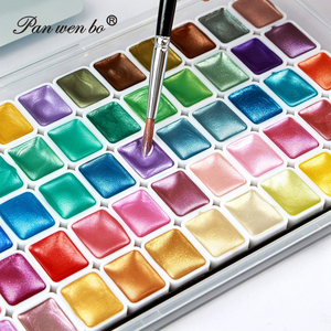 Panwenbo - Juego de Acuarelas Perladas Semihúmedas de 20/24/36/48/60/72/98/150/180 <span class=keywords><strong>Colores</strong></span> con Brillo - Product Image 4
