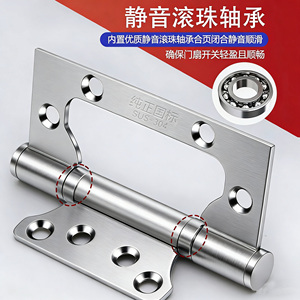 บานพับสแตนเลส 304 ยี่ห้อ Nameheng แบบเงียบสำหรับประตูไม้ - Product Image 4