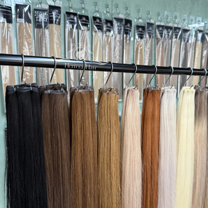 Russe Mince Invisible Génie Trame Double Dessiné Extensions De Cheveux Humains De Cabello Humano Real Genius Trame Extensions De Cheveux - Product Image 2