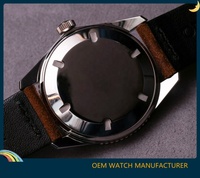 Montres automatiques de plongée pour hommes avec boîtier en verre saphir et cristal