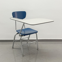Chaises d'école en plastique rigide, mobilier scolaire, chaise de formation, chaises d'étudiant de classe avec tablette d'écriture