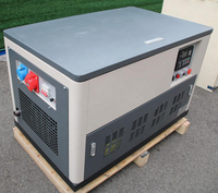 Générateur à essence monophasé 15 kW à faible bruit, bicylindre en V, AVR, bobine entièrement en cuivre, alimentation de secours domestique