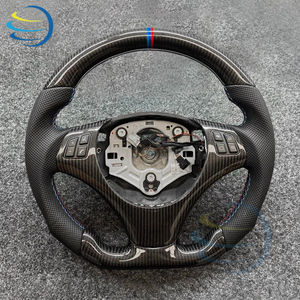 Volant en Fibre de Carbone pour <span class=keywords><strong>BMW</strong></span> Série 1/3/5/6/7/8, Compatible <span class=keywords><strong>BMW</strong></span> X1 X3 X5 X6 E30 E34 E36 E46 E81 E70 E82 E87 E90 E91 E92 E93 E60 E46 - Product Image 1
