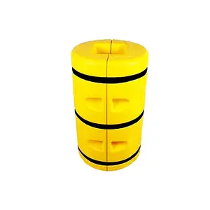 Thick Flexible Black Yellow Stripes Rounded Wall Protector Corner Guard