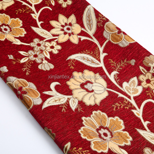 Tessuto per Divani in Ciniglia Jacquard Floreale in Poliestere, Ignifugo e Antibatterico, Vendita Calda - Product Image 5