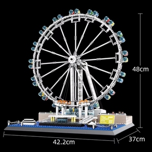 Wange 6215 City Architecture, Bloques de Construcción del London Eye y Montaña Rusa, Juguetes de Ladrillos para Niños, Regalo para Niños - Product Image 4