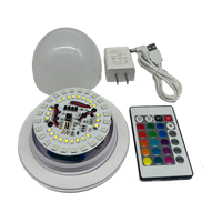 Ampoule LED RGB Lumineuse à 16 Couleurs avec Télécommande, Rechargeable, pour Meubles et Chaises – Vente en Gros
