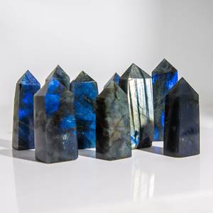 Obelisco de Labradorita con Destello Azul, Cristal Natural al por Mayor, Piedra Preciosa Suelta para Manualidades y Decoración del Hogar - Product Image 4