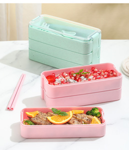 Lonchera Portátil de Tres Capas Estilo Niña SYH1072, con Pajita, para la Escuela Primaria y Trabajadores de Oficina, Venta al Por Mayor - Product Image 6