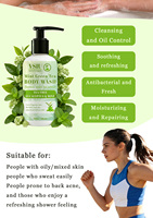 Gel Douche Rafraîchissant VSIU pour Femme à l'Arbre à Thé, Eucalyptus et Menthe – Formule Herbal Nettoyante en Profondeur pour Peaux Mixtes/Grasses
