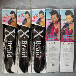 Venta al por Mayor de Fábrica, 165g, 4 Paquetes de Cabello Sintético Afro Yaki Pre-Estirado, Extensiones de Cabello para Crochet, Trenzas Africanas de 38 Pulgadas - Product Image 2