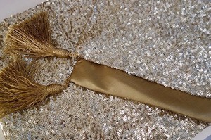 Khăn Trải Bàn Đám Cưới <span class=keywords><strong>Sequin</strong></span> Màu Vàng Hồng Sang Trọng - Product Image 4