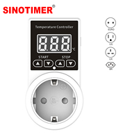 Contrôleur de température de prise STC-915 - 100-240V AC, -20~120 ° C, ±1 ° Précision de calcul élevée, avec têtes magnétiques/étanches/à air compris