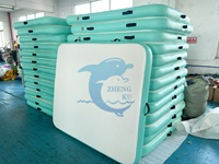 Sortie d'usine Sun Chill PVC Matelas à eau gonflable Flottant Piscine Flotteurs Quai gonflable Plates-formes à eau pour lac de natation