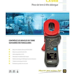 Medidor de Resistencia a Tierra Chauvin Arnoux CA6418, Pinza Amperimétrica Digital de 20A CA, Herramienta de Medición Eléctrica Portátil - Product Image 3