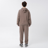 Ensemble de sweats à capuche unisexe personnalisables ODM avec logo, en coton épais, coupe oversize, imprimé coloré, grandes tailles, poches, anti-rétrécissement