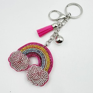 Nuevo Llavero de Nube Arcoíris con Diamantes de Imitación y Borla de Terciopelo Coreano, Accesorio para Coche y Bolso - Product Image 4