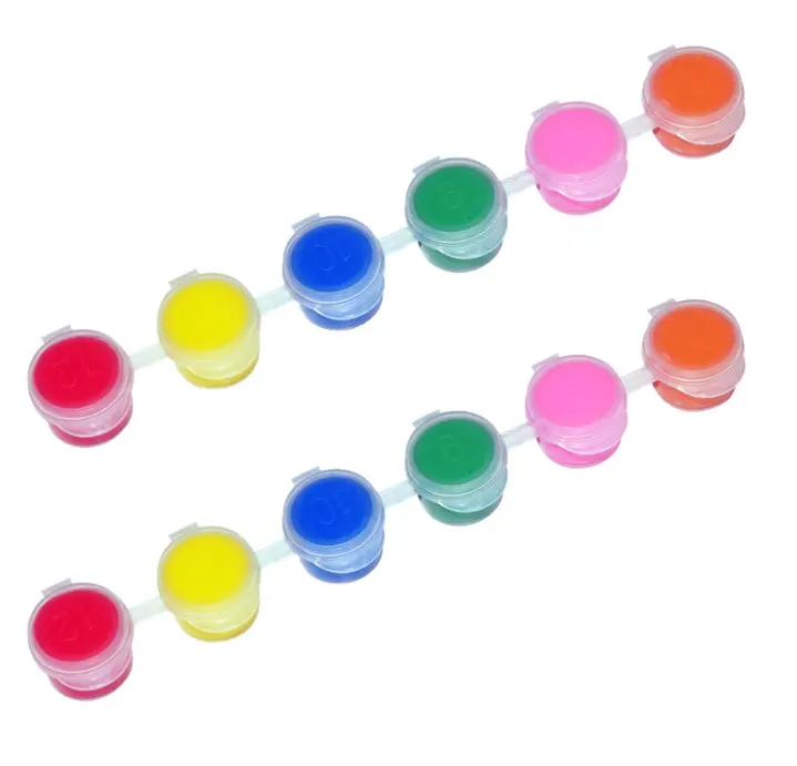 Water Kleur Verf Set Voor Ambachten 6 Diverse Kleur Verf Potten Schilderen Strips 2 Ml Verf Potten Voor Kids