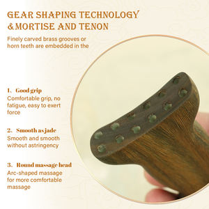 อุปกรณ์นวดไม้พร้อม<span class=keywords><strong>ร่อง</strong></span>ทองเหลืองสำหรับคอและไหล่เทคโนโลยีการปรับแต่งเกียร์ - Product Image 5