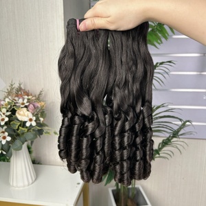 Rose Curl Hair Bundles Super Double Drawn Quality 100% Human Hair <b>Curly</b> <b>Extension</b> Natural Black Color - Product Image 6