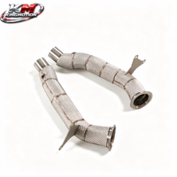 Tuyau d'échappement droit KM SS304 pour Ferrari 458 Italia Speciale Spider 4.5L V8 haute performance, protection thermique