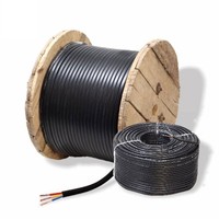 Câble en cuivre de puits de fil plat utilisé pour les pompes submersibles 250mcm 350mcm 500mcm 600v pompe à eau câble à eau submersible électrique