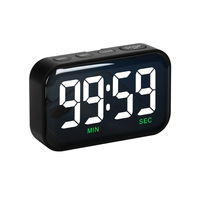 Syh1234 Pantalla LED grande Temporizador de cocina Cuenta regresiva simple Reloj despertador Recordatorio electrónico con función magnética Gestión de horneado