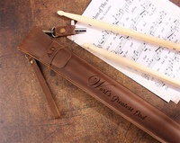 Porte-bâtonnets de batterie en cuir de luxe, accessoires de percussion modernes, étui pour baguettes de batterie pour musicien