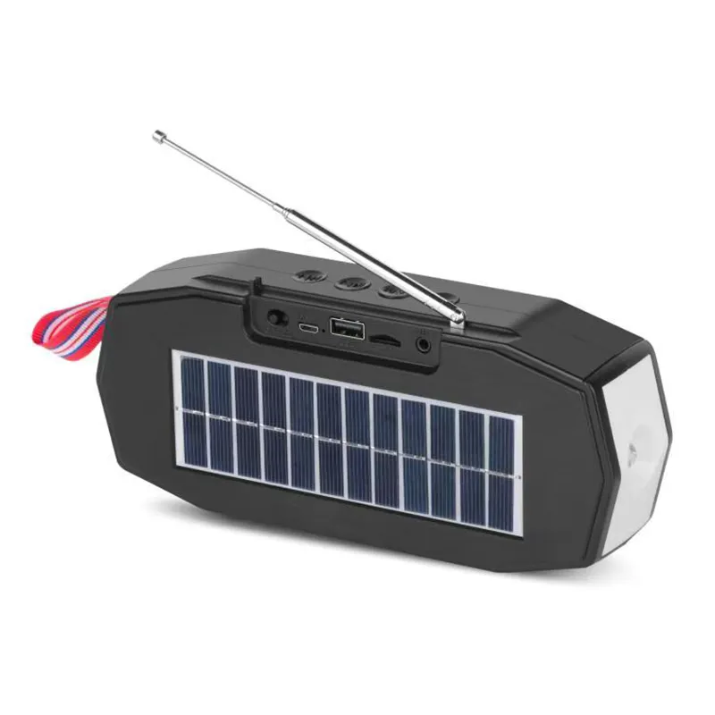 VNN-096 Solar Fakkels Am/Fm Radio Hand Generator Telefoon Oplader Aangedreven Benodigdheden Solar Algemene Led Licht Bluetooth Speaker