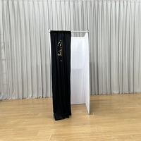 Cabine d'essayage mobile facile à assembler pour magasins de vêtements, avec logos personnalisés et design tendance