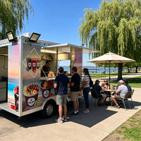 Mobiler Straßen-Imbisswagen, Eiswagen, Pizza- und Kaffee-Foodtruck mit Vollausstattung