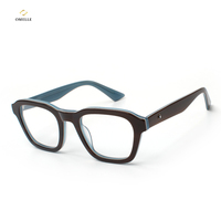 Marcos de gafas de diseñador Marcos ópticos de acetato Marco de gafas negro mate Diseñador de Italia China Ventas al por mayor Gafas para hombres