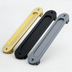 Kitchen Dresser Usage Aluminum Alloy Invisible Handle Non-Perforated Concealed Glass <strong>Door</strong> Wardrobe Sliding Handle for Drawers - Product Image 1