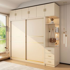 Armoire de rangement moderne et durable pour chambre d'appartement, meuble de chambre à coucher, armoire de luxe moderne assemblée - Product Image 1