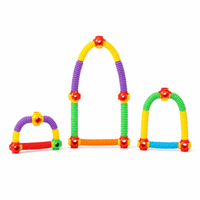 Blocs de construction Pop Tube colorés avec connecteurs multi-positions, ensemble de construction DIY, jouet éducatif créatif pour enfants