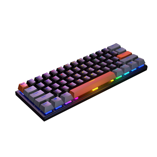 New Mini Style High-Keyboard Backlit Gaming Mechanical Wired Computer Keyboard Multi-Color Design with Russian Spanish Support