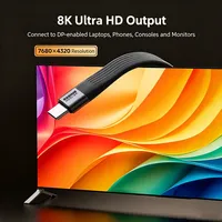 Kabel USB4 Pendek 240W 40Gbps USB C ke USB C, Pengisian Cepat, Transfer Data Tipe C, Kabel Ekstensi Pengisian Daya 8K