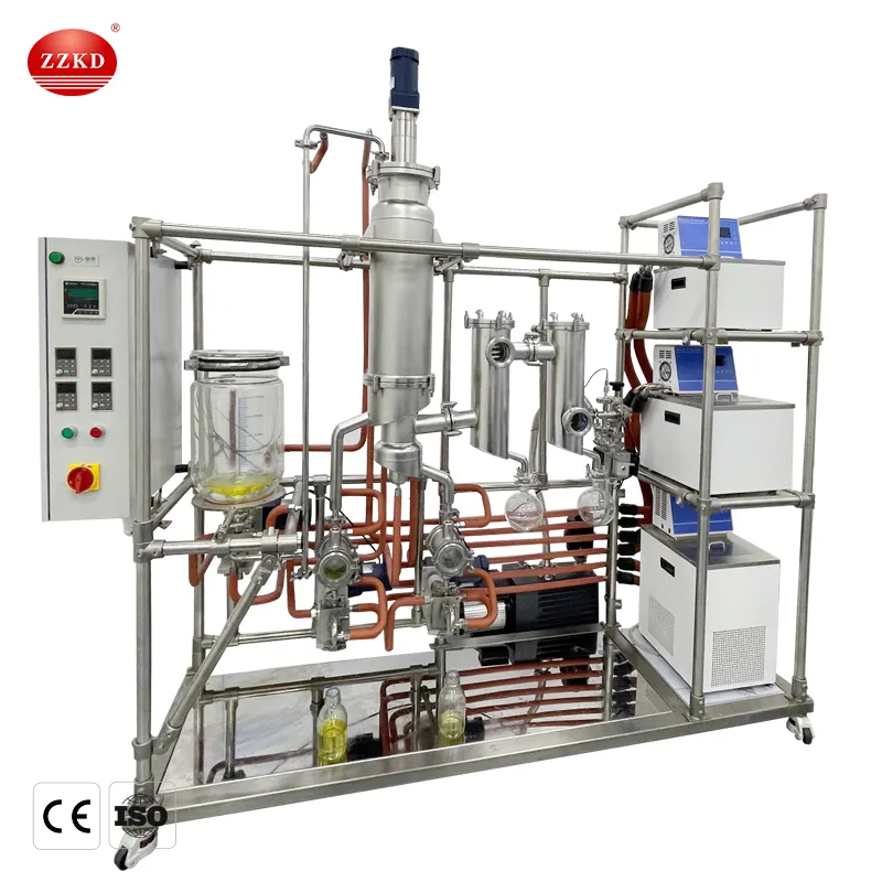 Extracción de aceite de alta pureza, llave en mano, destilación Molecular de camino corto