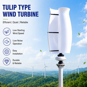 เครื่องกำเนิดไฟฟ้าพลังงานลม R&X RX-TL Tulip 5-30KW แบบแม่เหล็กขับเคลื่อนโดยตรง ใช้ได้กับลมแรงต่ำ แกนตั้ง ได้รับการรับรองมาตรฐาน CE RoHS 10 - Product Image 2
