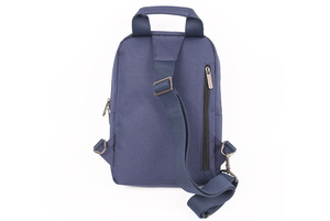 Borsa a Tracolla in Tela Blu Navy con Chiusura a Cerniera, Borsa Casual Portatile a Tracolla <span class=keywords><strong>e</strong></span> da Petto per Pendolarismo Quotidiano <span class=keywords><strong>e</strong></span> Viaggi - Product Image 4